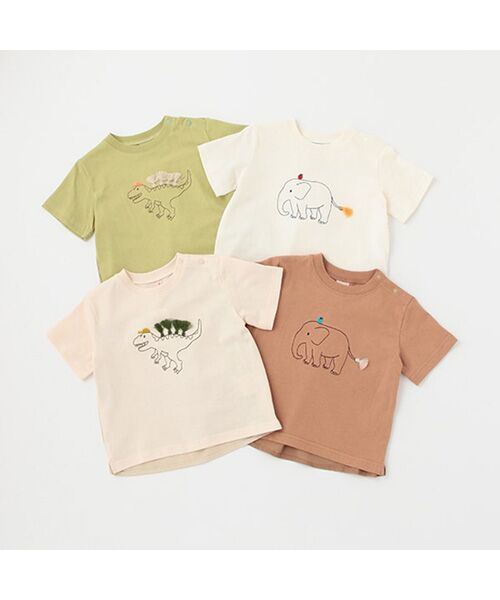 petit main / プティマイン Tシャツ | ステッチグラフィック半袖Tシャツ | 詳細8