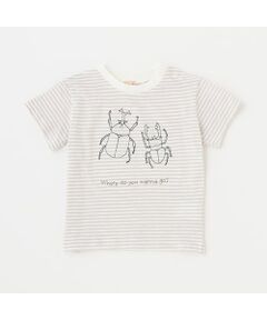 【接触冷感】ステッチ昆虫刺しゅう半袖Tシャツ