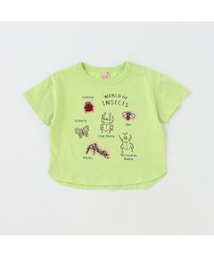 【接触冷感】昆虫アップリケ半袖Tシャツ