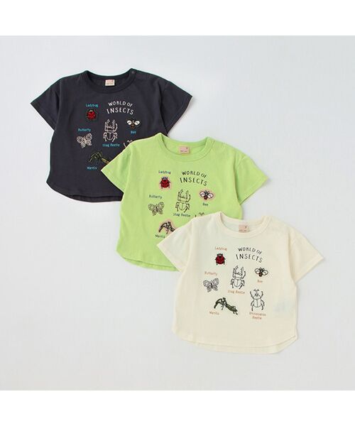 petit main / プティマイン Tシャツ | 【接触冷感】昆虫アップリケ半袖Tシャツ | 詳細9