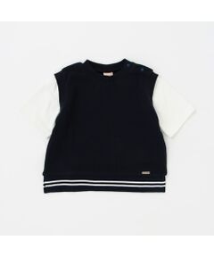 【接触冷感】ベストドッキング半袖Tシャツ