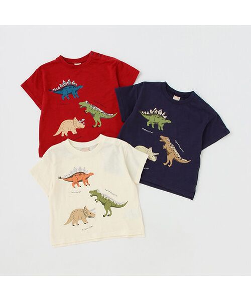 petit main / プティマイン Tシャツ | 恐竜スパンコール半袖Tシャツ | 詳細9