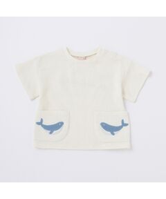 クジラアップリポケットTシャツ