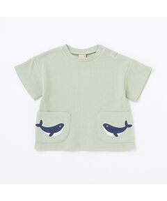 クジラアップリポケットTシャツ