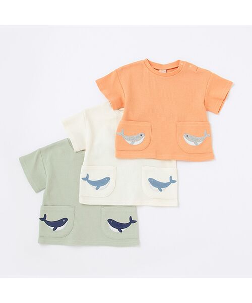 petit main / プティマイン Tシャツ | クジラアップリポケットTシャツ | 詳細14