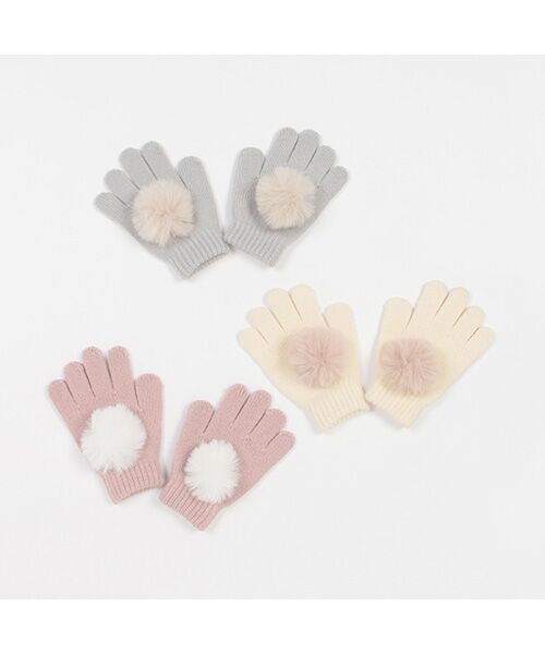 petit main / プティマイン 手袋 | ファーポンポン手袋 | 詳細4