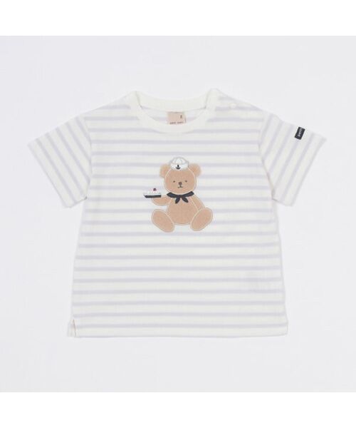 petit main / プティマイン Tシャツ | 【接触冷感】マリンクマアップリT | 詳細3