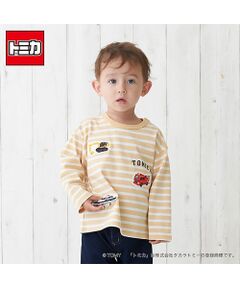 【TOMICA】ボーダーアップリケ長袖Tシャツ