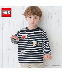 【TOMICA】ボーダーアップリケ長袖Tシャツ