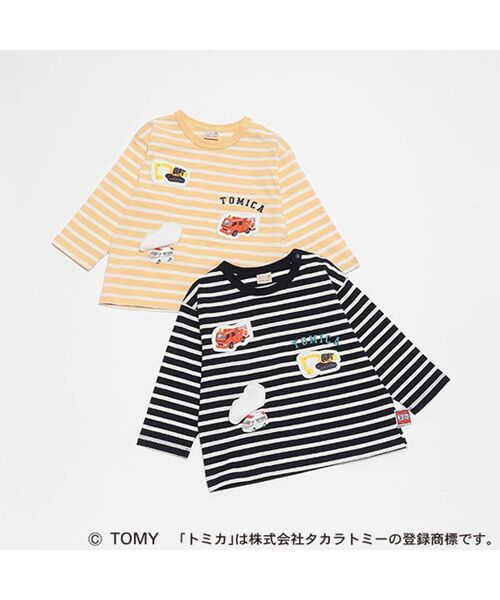 petit main / プティマイン Tシャツ | 【TOMICA】ボーダーアップリケ長袖Tシャツ | 詳細17