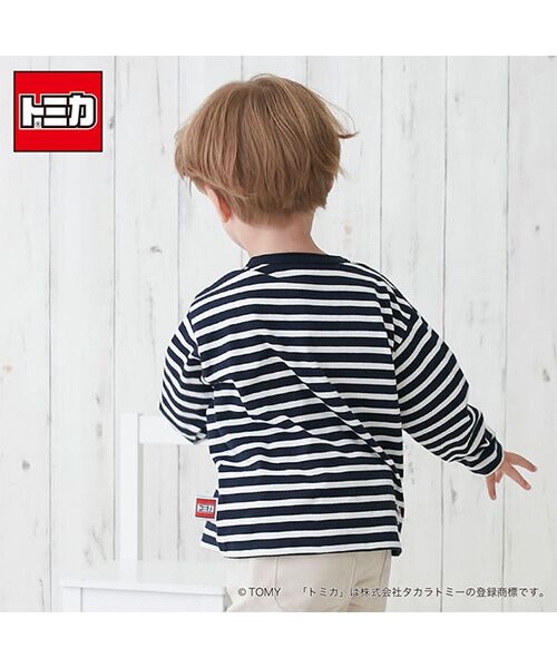 petit main / プティマイン Tシャツ | 【TOMICA】ボーダーアップリケ長袖Tシャツ | 詳細6