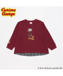 【おさるのジョージ】グラフィック長袖Tシャツ