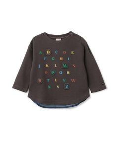 ABCアップリケ長袖Tシャツ