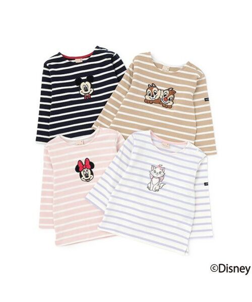 petit main / プティマイン Tシャツ | 【Disney】アップリケボーダー長袖T | 詳細18