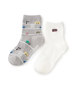 petit main / プティマイン ソックス | 乗り物クルーソックス2P