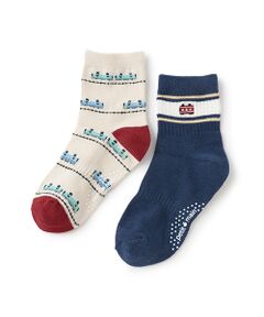 petit main / プティマイン ソックス | 乗り物クルーソックス2P