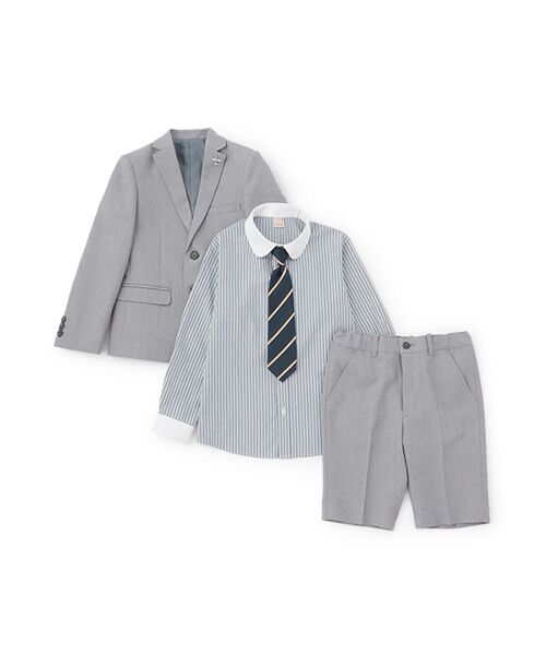 petit main / プティマイン ベビー・キッズウエア | グレーJK+ショートパンツセット | 詳細11