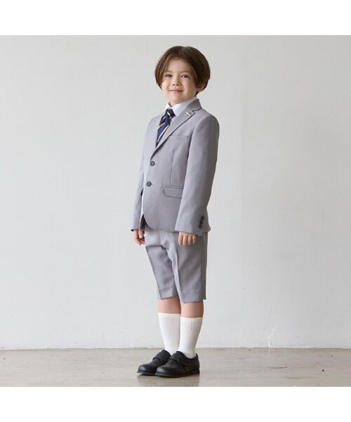 petit main / プティマイン ベビー・キッズウエア | グレーJK+ショートパンツセット | 詳細3