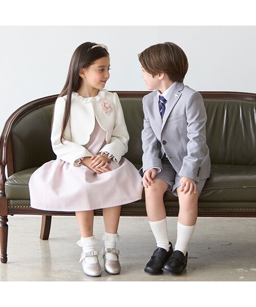 petit main / プティマイン ベビー・キッズウエア | グレーJK+ショートパンツセット | 詳細7