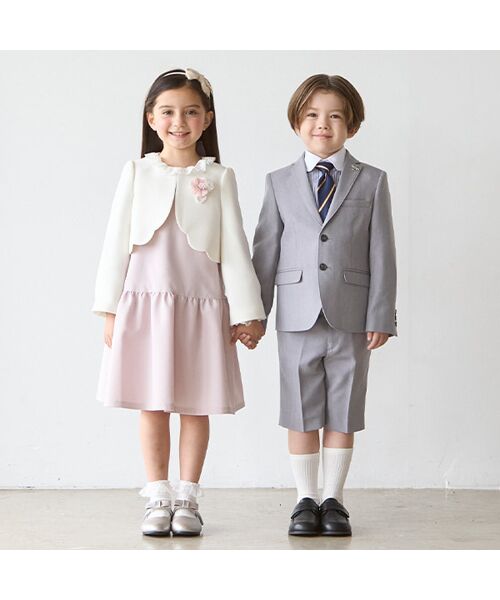 petit main / プティマイン ベビー・キッズウエア | グレーJK+ショートパンツセット | 詳細8