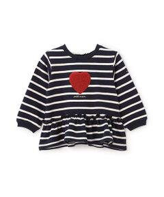 petit main / プティマイン ベビー・キッズウエア | 【リンク】ハートペプラムトレーナー