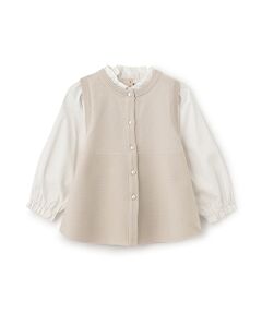 petit main / プティマイン シャツ・ブラウス | 【リンク】フレアベストドッキングトップス