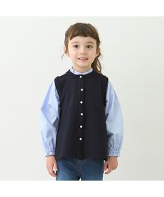 petit main / プティマイン シャツ・ブラウス | 【リンク】フレアベストドッキングトップス