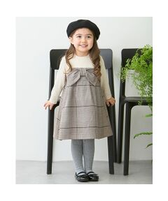 petit main / プティマイン ベビー・キッズウエア | 【リンク】チェックリボンワンピース