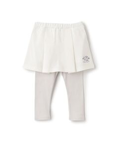 petit main / プティマイン ミニ・ひざ丈スカート | 【リンク】花刺繍レギ付きスカート