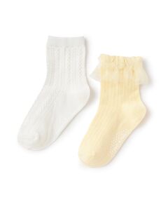 petit main / プティマイン ソックス | フリル・フロートクルーソックス2P