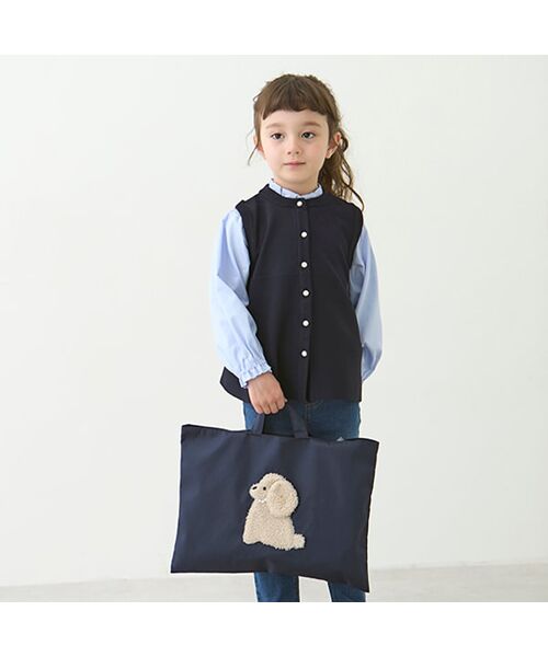 petit main / プティマイン トートバッグ | 【名入れ】DOGアップリケレッスンバッグ | 詳細4