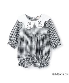 petit main / プティマイン ロンパース | 【Miffy】刺繍襟切替ロンパース