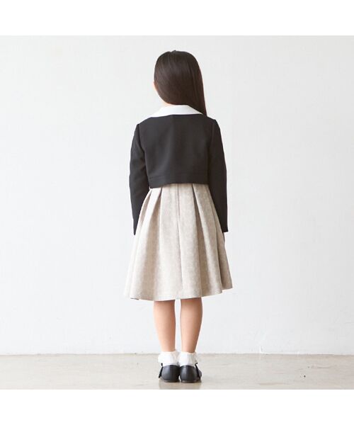 petit main / プティマイン ベビー・キッズウエア | ジャガードリボンOP＋襟付きJKセット | 詳細2