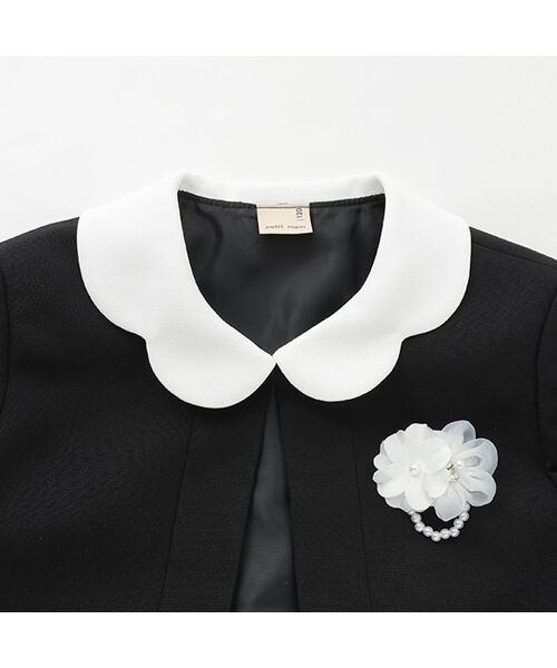 petit main / プティマイン ベビー・キッズウエア | ジャガードリボンOP＋襟付きJKセット | 詳細9