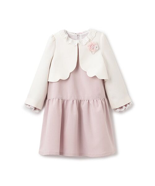 petit main / プティマイン ベビー・キッズウエア | 長袖OP＋スカラップジャケットセット | 詳細12