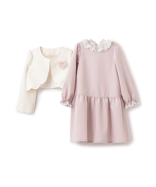 petit main / プティマイン ベビー・キッズウエア | 長袖OP＋スカラップジャケットセット | 詳細14