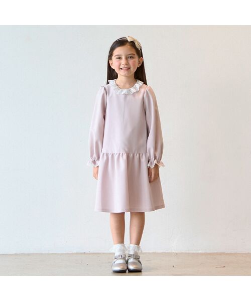 petit main / プティマイン ベビー・キッズウエア | 長袖OP＋スカラップジャケットセット | 詳細3