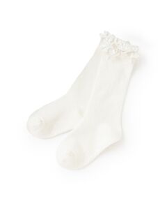 petit main / プティマイン ソックス | 入卒リボン付きハイソックス