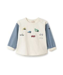petit main / プティマイン Tシャツ | 働く車袖布帛Tシャツ