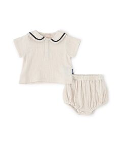 petit main / プティマイン ベビー・キッズウエア | ガーゼセーラーセットアップ