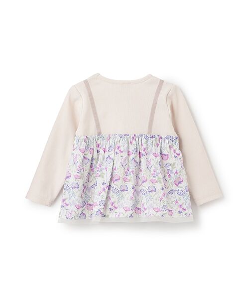 petit main / プティマイン Tシャツ | 【リンク】花柄ドッキング長T | 詳細6