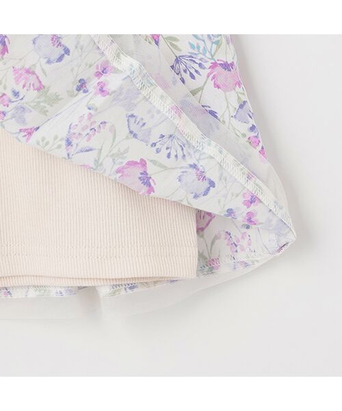 petit main / プティマイン Tシャツ | 【リンク】花柄ドッキング長T | 詳細9