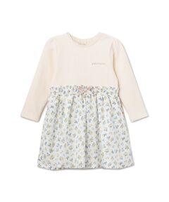 petit main / プティマイン ミニ丈・ひざ丈ワンピース | カット×布帛切り替えワンピース