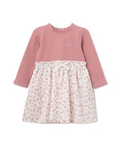 petit main / プティマイン ミニ丈・ひざ丈ワンピース | カット×布帛切り替えワンピース