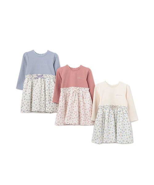 petit main / プティマイン ミニ丈・ひざ丈ワンピース | カット×布帛切り替えワンピース | 詳細10