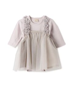 petit main / プティマイン ミニ丈・ひざ丈ワンピース | お花チュールOPセット