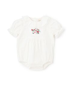 petit main / プティマイン ロンパース | 襟レースロンパース