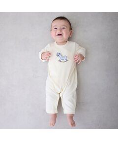 petit main / プティマイン ロンパース | 【弱酸性】モチーフアップリケカバーオール