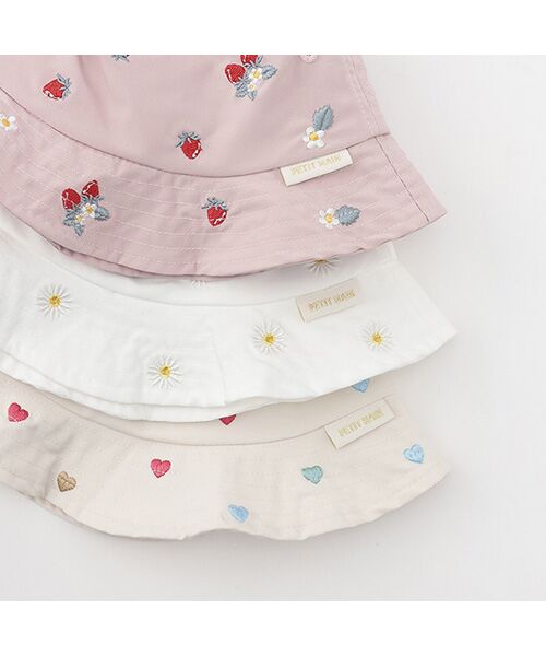 petit main / プティマイン ハット | 【遮熱】刺繍バケットハット | 詳細9