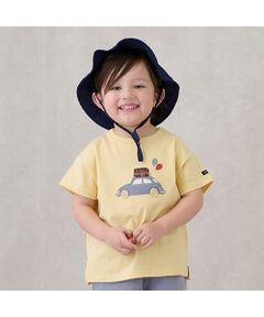 petit main / プティマイン Tシャツ | アップリケ車・ポニー半袖Tシャツ